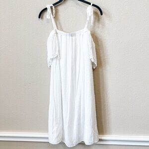White off the shoulder mini dress